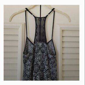 Xhilaration Black and White Floral Medallion Maxi Dress